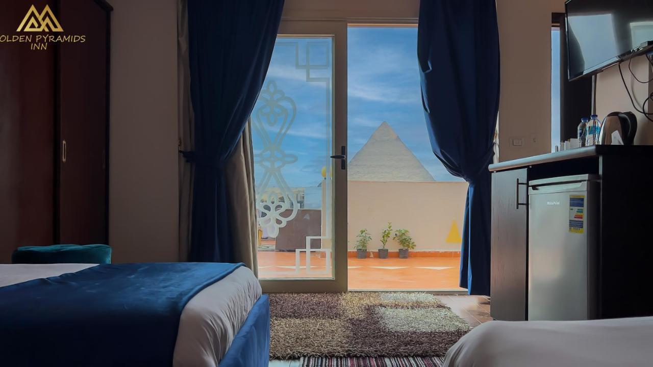 Golden Pyramids view Inn Kafret el-Gabal Exteriör bild
